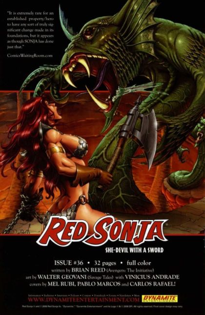 Red Sonja 35 Dynamite 2008 Red Sonja 35 Dynamite 2008