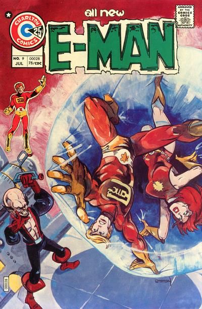 The cover of E-Man #9 from Charlton Comics.